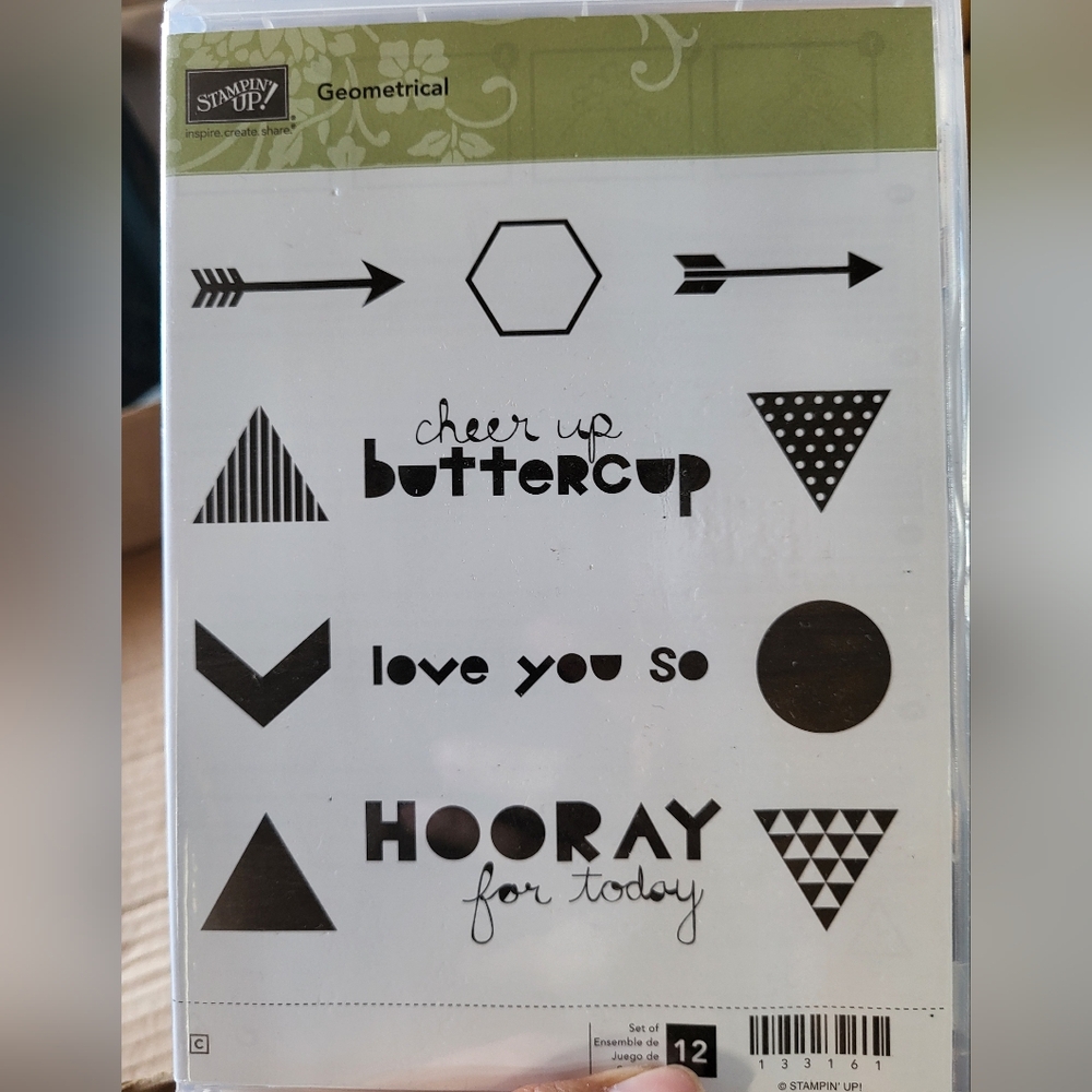 Stampin Up Photopolymer Geometrical Set of 12 Stamps